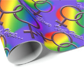 Gay Pride Wrapping Paper Custom Lesbian Love Paper Cadeaupapier (Rol Hoek)