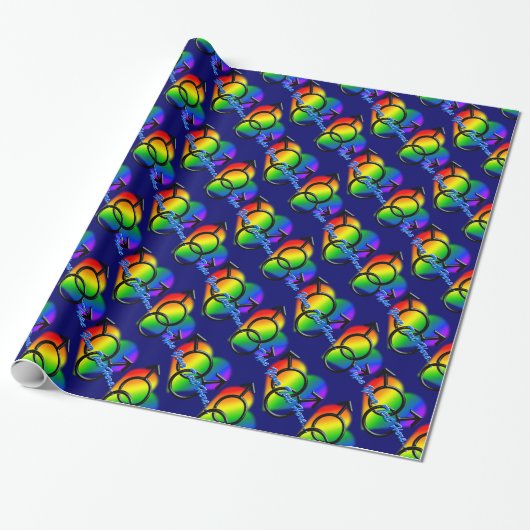Gay Pride Wrapping Persoonlijk Man Love Paper Cadeaupapier (Uitgerold)