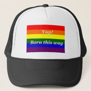 Gay Pride Yup geboren op deze manier Trucker Pet