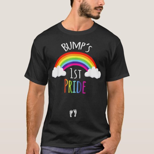 Gay Pride Zwangerschap Bof 1st Pride Zwangerschap T-shirt (Voorkant)