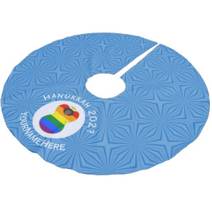 Gay Pride Zwarte Engel Hanukkah Vlag Gepersonalise Kerstboom Rok