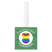 Gay Pride Zwarte Engel Vlag Kerst Persoonlijk Decoratie (Voorkant)