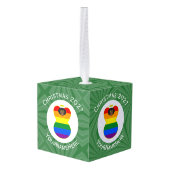 Gay Pride Zwarte Engel Vlag Kerst Persoonlijk Decoratie (Achter hoekig)