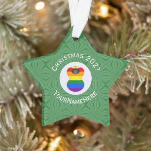 Gay Pride Zwarte Engel Vlag Kerst Persoonlijk Ornament