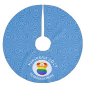 Gay Prijs Blonde Angel Chanoeka Vlag Gepersonalise Kerstboom Rok (Voorkant)