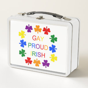 Gay Proud Irish LGBT Rainbow Shamrocks