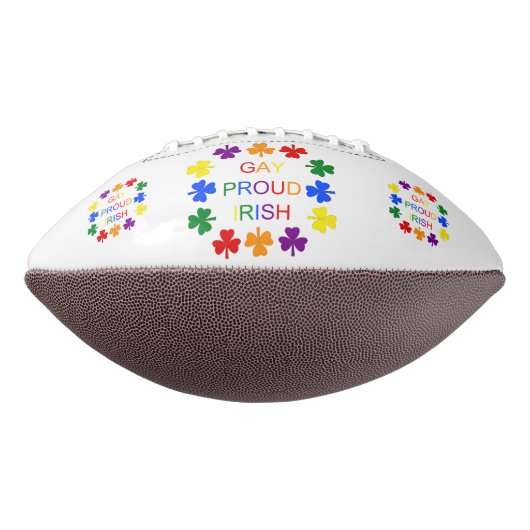 Gay Proud Irish LGBT Rainbow Shamrocks American Football (Gedraaid 270)