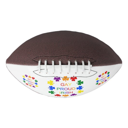 Gay Proud Irish LGBT Rainbow Shamrocks American Football (Voorkant)