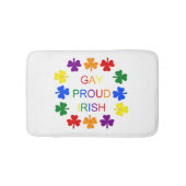 Gay Proud Irish LGBT Rainbow Shamrocks Badmat (Voorkant)
