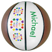 Gay Proud Irish LGBT Rainbow Shamrocks Basketbal (Verticaal)