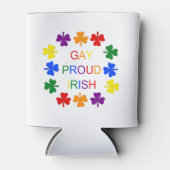 Gay Proud Irish LGBT Rainbow Shamrocks Blikjeskoeler (Voorkant)