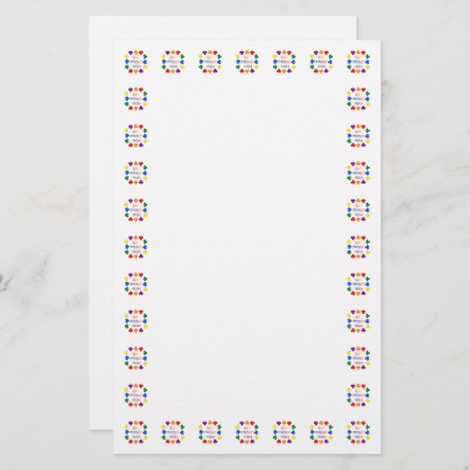 Gay Proud Irish LGBT Rainbow Shamrocks Briefpapier (Voorkant / Achterkant)