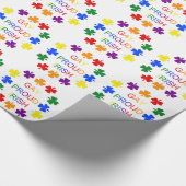 Gay Proud Irish LGBT Rainbow Shamrocks Cadeaupapier (Hoek)