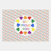 Gay Proud Irish LGBT Rainbow Shamrocks Custom Inpakpapier Vel (Voorkant)