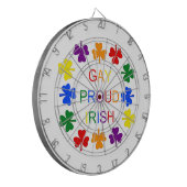 Gay Proud Irish LGBT Rainbow Shamrocks Dartbord (Voorkant Links)