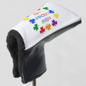 Gay Proud Irish LGBT Rainbow Shamrocks Golfheadcover (3/4 voorkant)
