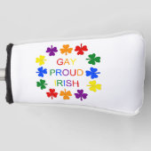 Gay Proud Irish LGBT Rainbow Shamrocks Golfheadcover (Voorkant)
