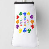 Gay Proud Irish LGBT Rainbow Shamrocks Golfheadcover (Draai 90)