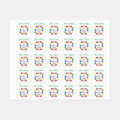 Gay Proud Irish LGBT Rainbow Shamrocks Labels (Vel)