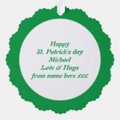 Gay Proud Irish LGBT Rainbow Shamrocks Ornament Kaart (Achterkant)