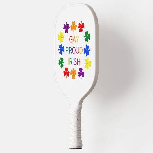 Gay Proud Irish LGBT Rainbow Shamrocks Pickleball Paddle (Links)