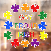 Gay Proud Irish LGBT Rainbow Shamrocks Raamsticker (Vel 2)