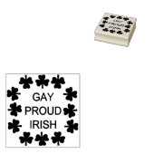 Gay Proud Irish LGBT Rainbow Shamrocks Rubberstempel (Gestempeld)