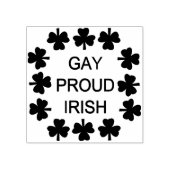 Gay Proud Irish LGBT Rainbow Shamrocks Rubberstempel (Afrduk)