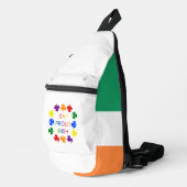 Gay Proud Irish LGBT Rainbow Shamrocks Sling Bag (Rechterhoek)