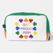 Gay Proud Irish LGBT Rainbow Shamrocks Toilettasje (Voorkant)