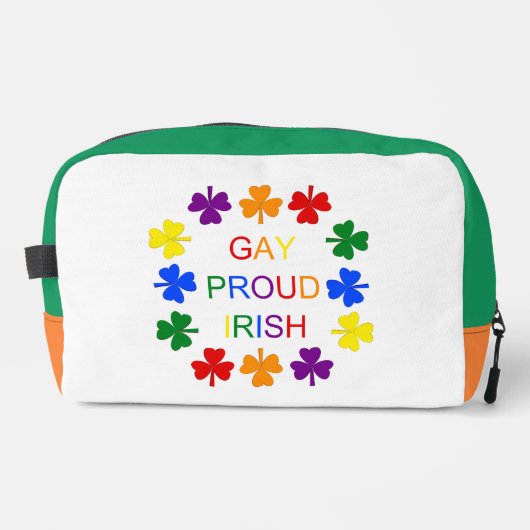 Gay Proud Irish LGBT Rainbow Shamrocks Toilettasje (Voorkant)