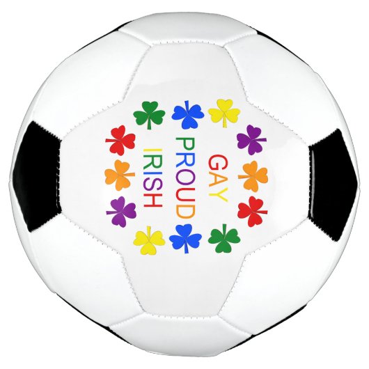 Gay Proud Irish LGBT Rainbow Shamrocks Voetbal (Gedraaid)