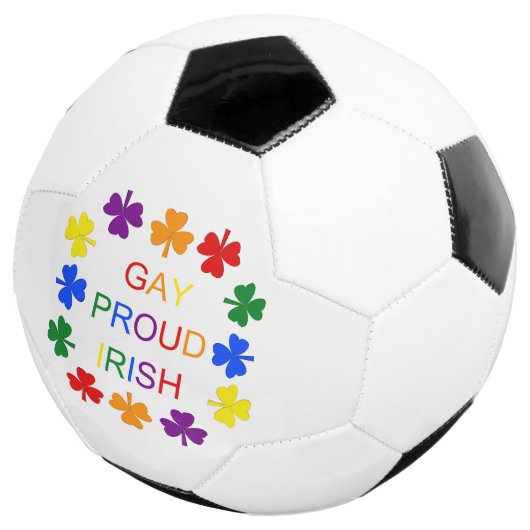 Gay Proud Irish LGBT Rainbow Shamrocks Voetbal (Drie kwart)