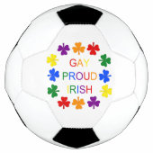 Gay Proud Irish LGBT Rainbow Shamrocks Voetbal (Voorkant)