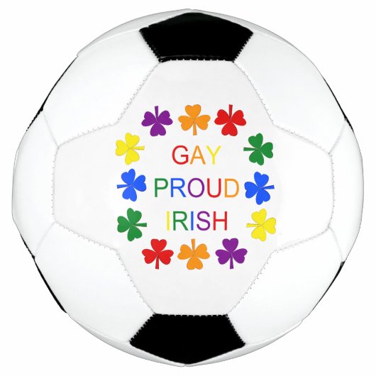 Gay Proud Irish LGBT Rainbow Shamrocks Voetbal (Voorkant)