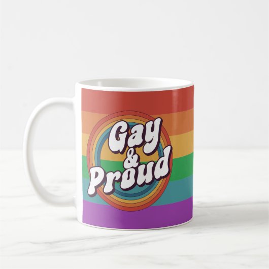 Gay & Proud Pride LGBTQ+ Koffiemok (Links)