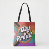 Gay & Proud Pride LGBTQ+ Tote Bag (Voorkant)