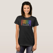 Gay Queer Barcode Pride Gamer Video Games Aestheti T-shirt (Voorkant volledig)