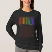 Gay Queer Barcode Pride San Francisco California A T-shirt (Voorkant)