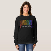 Gay Queer Barcode Pride Toronto Canada Aesthetic L Trui (Voorkant volledig)