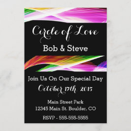 Gay Rainbow Art Wedding Uitnodiging