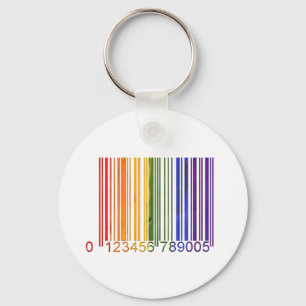 Gay Rainbow Barcode 2 Sleutelhanger