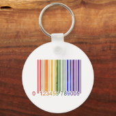 Gay Rainbow Barcode 2 Sleutelhanger (Voorkant)
