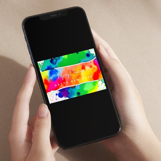 Gay Rainbow Christmas Holiday Kaart