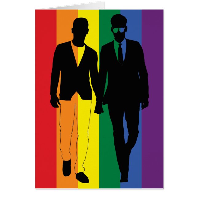 Gay Rainbow Couple van Bent Sentiments (Voorkant)