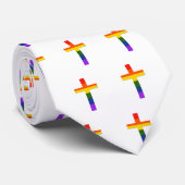 Gay Rainbow Cross 2 Stropdas (Opgerold)