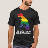 Gay Rainbow Dino Trex Ally Saurus Lgbt Flag Boys T T-shirt (Voorkant)