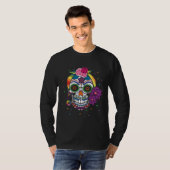 Gay Rainbow El Dia De Los Muertos LGBTQ LGBT Pride T-shirt (Voorkant volledig)
