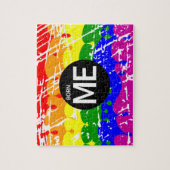 Gay Rainbow Flag op deze manier geboren Legpuzzel (Verticaal)