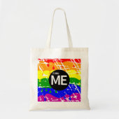 Gay Rainbow Flag op deze manier geboren Tote Bag (Voorkant)